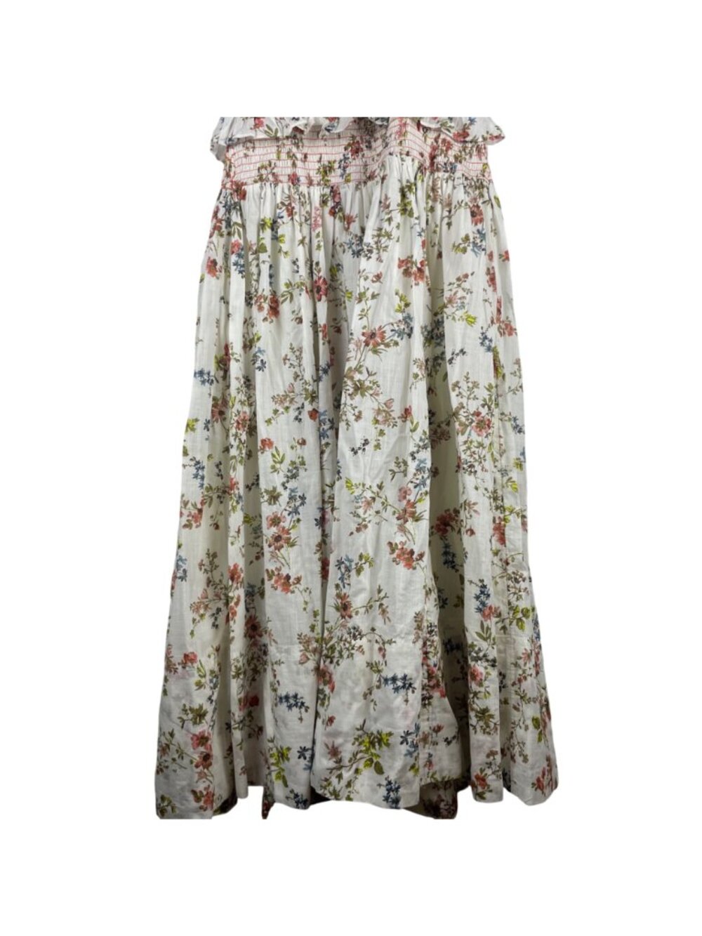 Anthropologie Floral Smocked Maxi Dress XS Cotton/Rayon Multicolor milkmaid - Picture 8 of 9